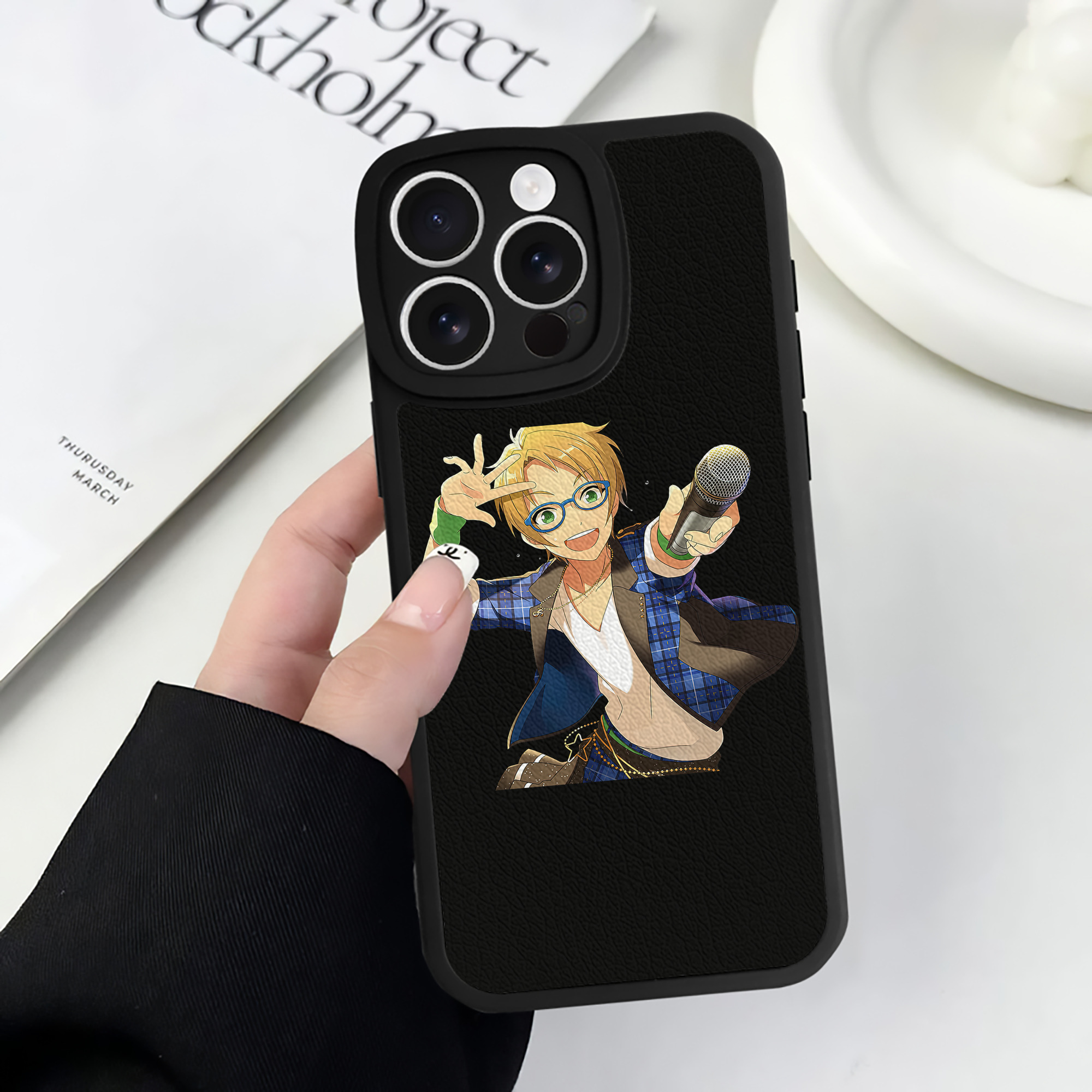 （画像用） あんさんぶるスターズ! Ensemble Stars 【iPhone 16シリーズ対応】シリコンスマホケース（レザー調） 材質：シリコン
